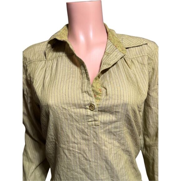Pulp front yoke half button peridot henley top M - Picture 3 of 6